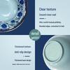 Wuhe Azure Peony Square Melamine Dinner Plate