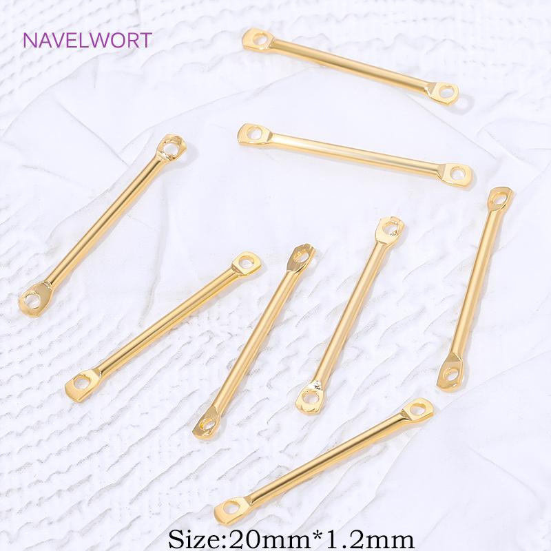 

20-40mm 18K Gold Plated Brass Long Bar Stick Connector Charms,Connectors For Jewelry,DIY Drop Earrings Jewelry Making Findings 10 pieces