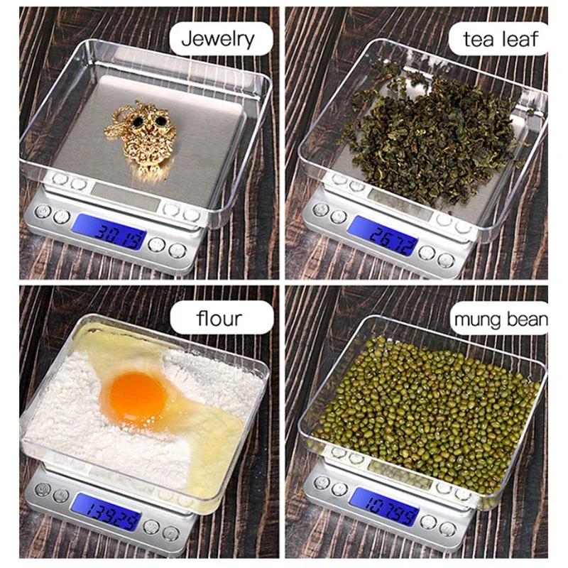 Kitchen Digital Scale 3000g/ 0.1g Small Jewelry Scale Cooking Food Scales Gram/Oz Digital Weight with Back-Lit LCD Display/Tare