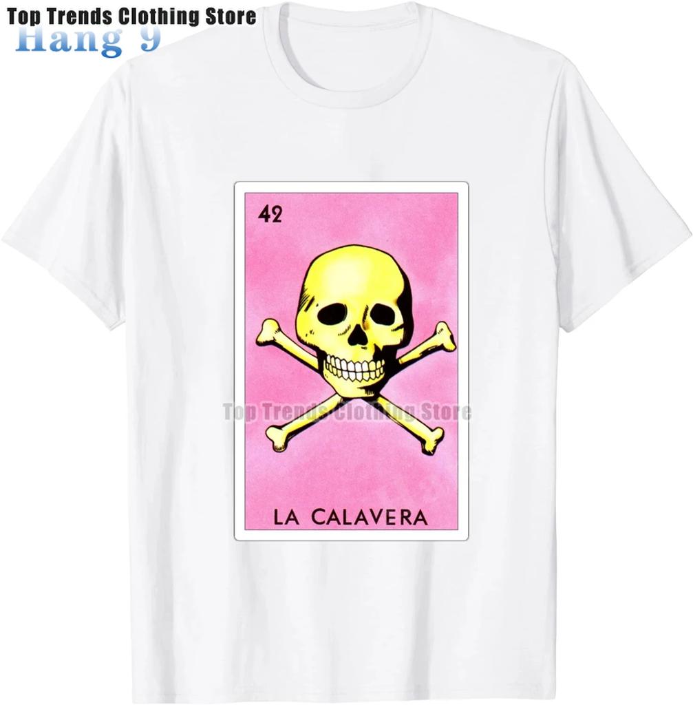 EL DIABLITO Loteria Card Mexican Bingo GraphicT-Shirt Novelty Funny Family Tee Black Oversized Short Sleeve for Men Women