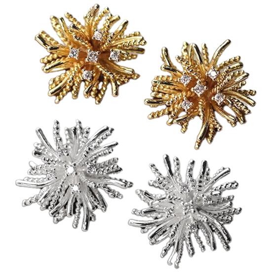1 Pair Dandelion Shape Stud Earrings for Women, Tiny Flower Rhinestone Earrings, Minimalist Jewelry Gifts
