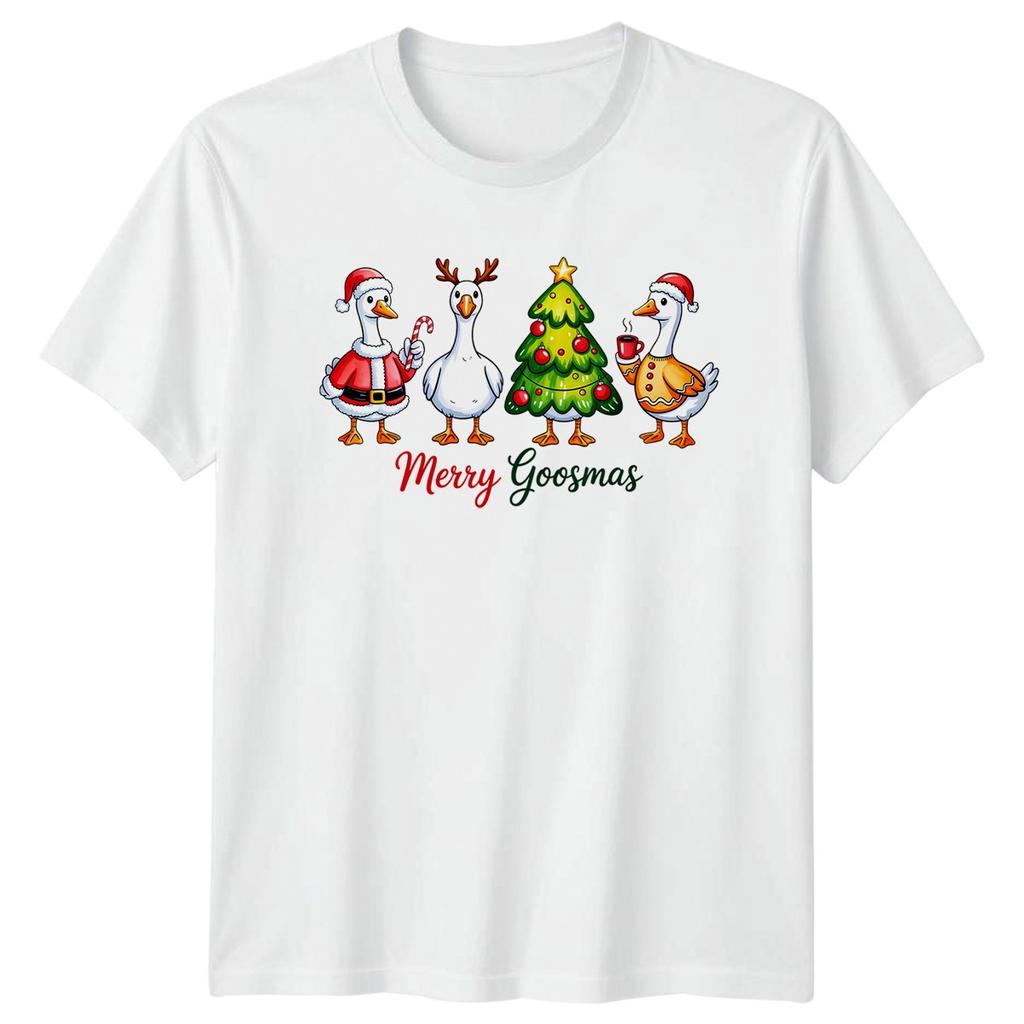 Merry Goosmas Christmas Geese Holiday Unisexs TShirt Unisexs Graphic Tee