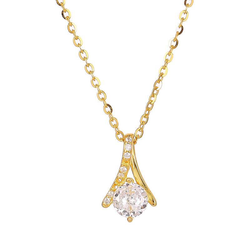 Banyan Tree S925 Silver Elegant Zircon Clavicle Necklace for Women