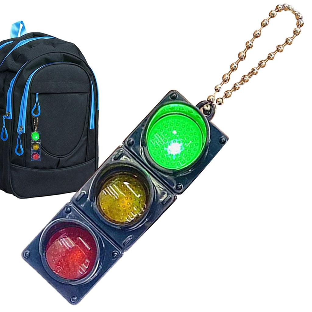 Traffic Light Keychain, Traffic Light Keychain, Car Keychain Backpack Pendant Traffic Light Model Car