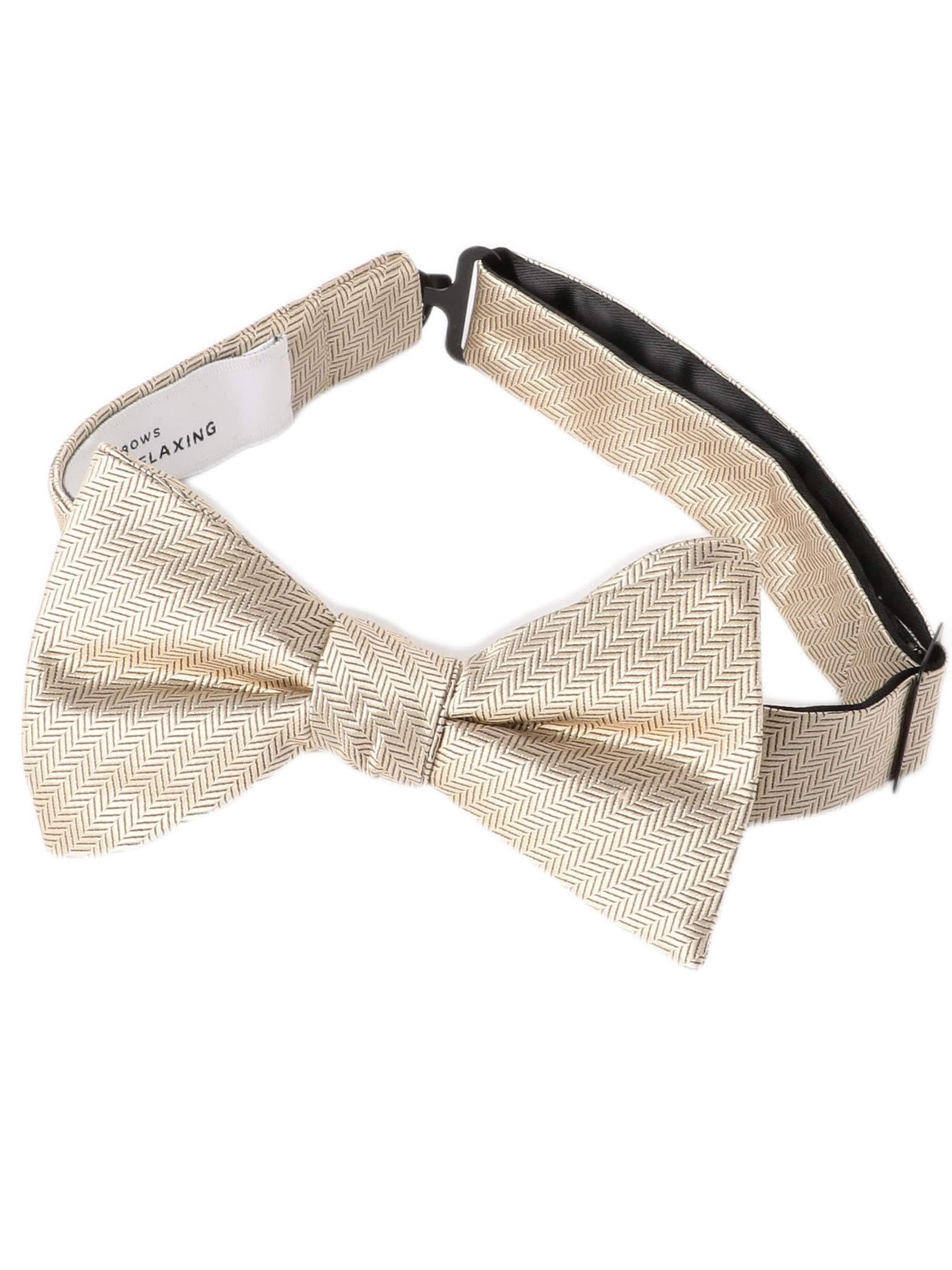 

United Arrows Green Label Relaxing Mini Herringbone Solid Bow Tie, 31346992178 0500 GOLD(05) FREE