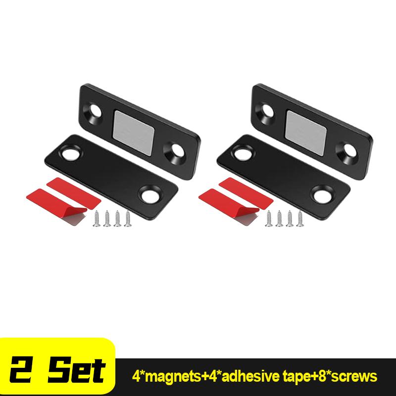 Ultra-Thin Magnetic Door Catch Self Adhesive Drawer Latch Metal Magnet Latches Cupboard Cabinet Door Closed Catches with Screw