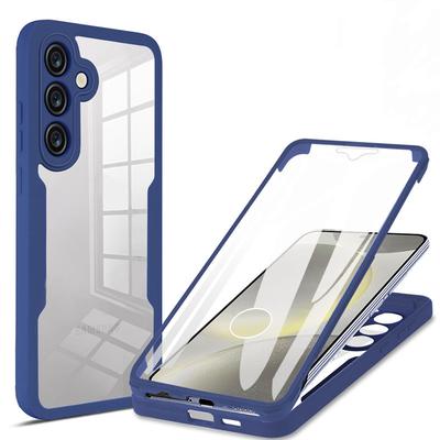 S25 Plus 360 Vollkörperschutz Klare Hülle für Samsung Galaxy S25 Ultra Doppelseitige Displayschutz Stoßfeste Hülle S25 Edge