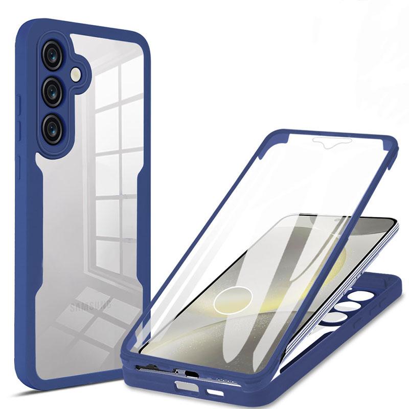 S25 Plus 360 Full Body Protection Clear Case For Samsung Galaxy S25 Ultra Double Sided Front Screen Shockproof Cover S25 Edge