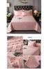 All-Season Solid Color Quilted Bedding Set with Duvet Insert and Cotton Padding