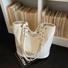 Fashi Rivet Women Shoulder Bag Large Capacity Elegant Designer Ladies Handbag Soft Pu Leather Big Lady Bucket Totes Bolsas