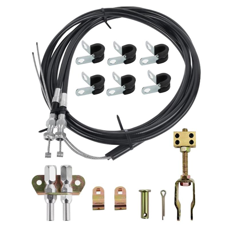330-9371 Universal Disc/Drum Parking Brake Cable Kit Emergency Brake Cable Kit Replace 140-14415-R Car Accessories