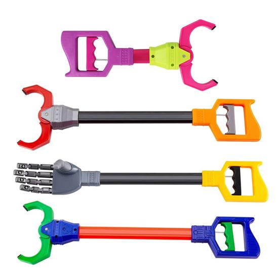 Kids Claw Grabber Toy Adjustable Plastic Robot Arm Pickup Tool Simulated Mechanical Hand Children Grabber Hand Interactive Toy