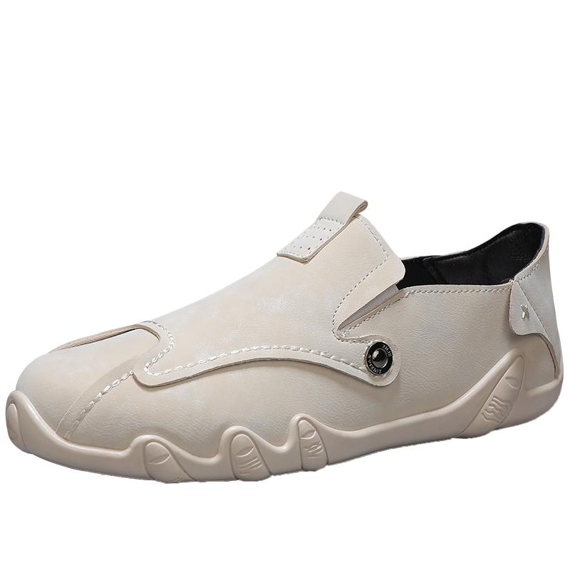 Fashion Men Low Cut Leather Sneaker Soft Soled Loafers Anti Slip Flat Bottom Casual Shoes Large Size Zapatillas Para Hombre 2025