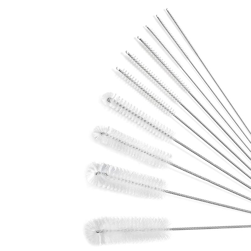 Nylon Bottle Straw Household Cleaning Brush Set Kitchen Cleaning Brushes Tube Bottle Straw Washing Cleaner