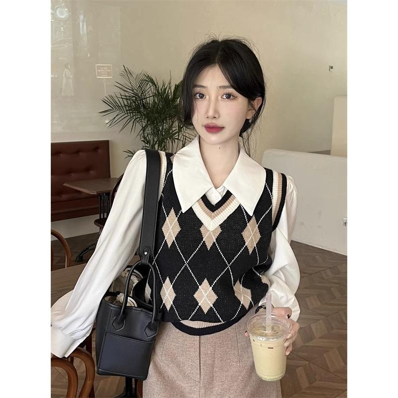 French Retro White Collar Long-sleeved Shirt Women's Spring and Autumn New Niche Versatile Temperament Design Sense Top Tide