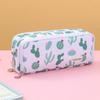 Zipper Pen Case 3 Compartment Pencil Pouch Portable Pencil Bag  Office