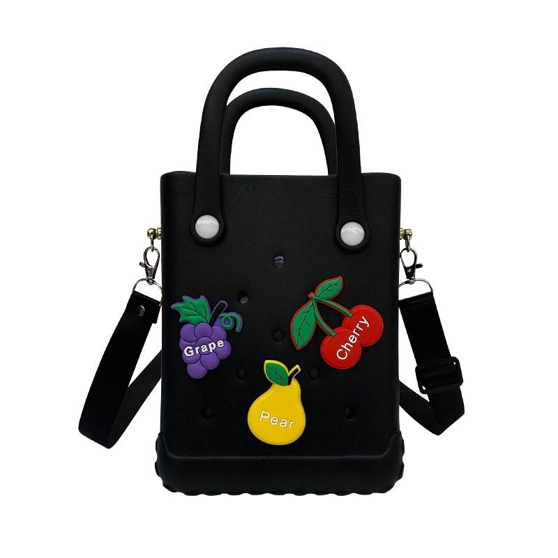 Charms Beach Bag Rubber Waterproof Female Shoulder Handbag Crossbody Messenger Travel Pool Women Tote Sac Bag Gift