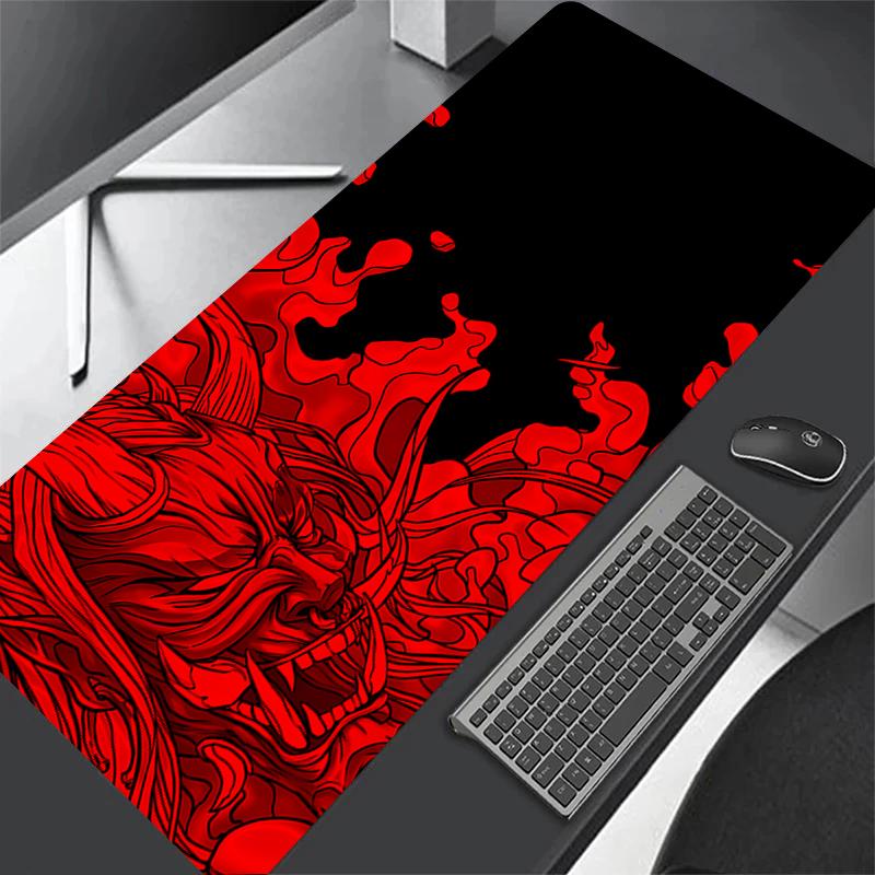 Ghost Face Anime Mouse Pad Japanese Game Devil Black Deskmat Computer Keyboard Mousepad XXL Computer Gamer Laptop ghost head mat