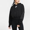Nike Air Hoodie Fleece BB Cropped Casual Pullover Sweatshirt Women Tops Black CJ3083-010