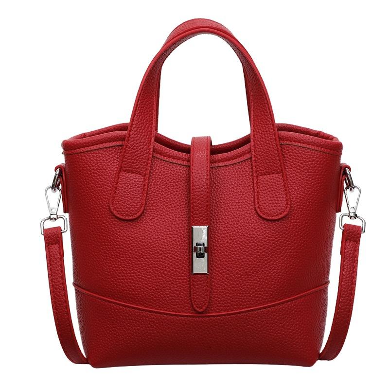 Pendler-Mode Handtrage Damenhandtasche neue trendige Frühling- und Sommer-Freizeit große Kapazität Umhängetasche einfarbige Tragetasche Freizeit