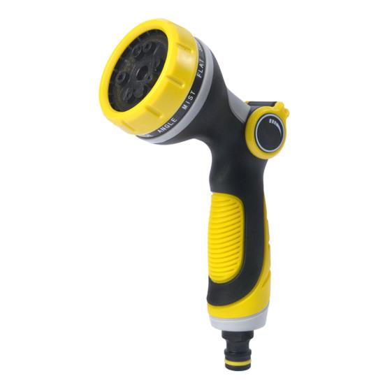 Water Hose Nozzle Sprayer Thumb Control 10 Modes Heavy Duty Washing Garden Watering Hose Spray Nozzle Yard Supply жёлтый