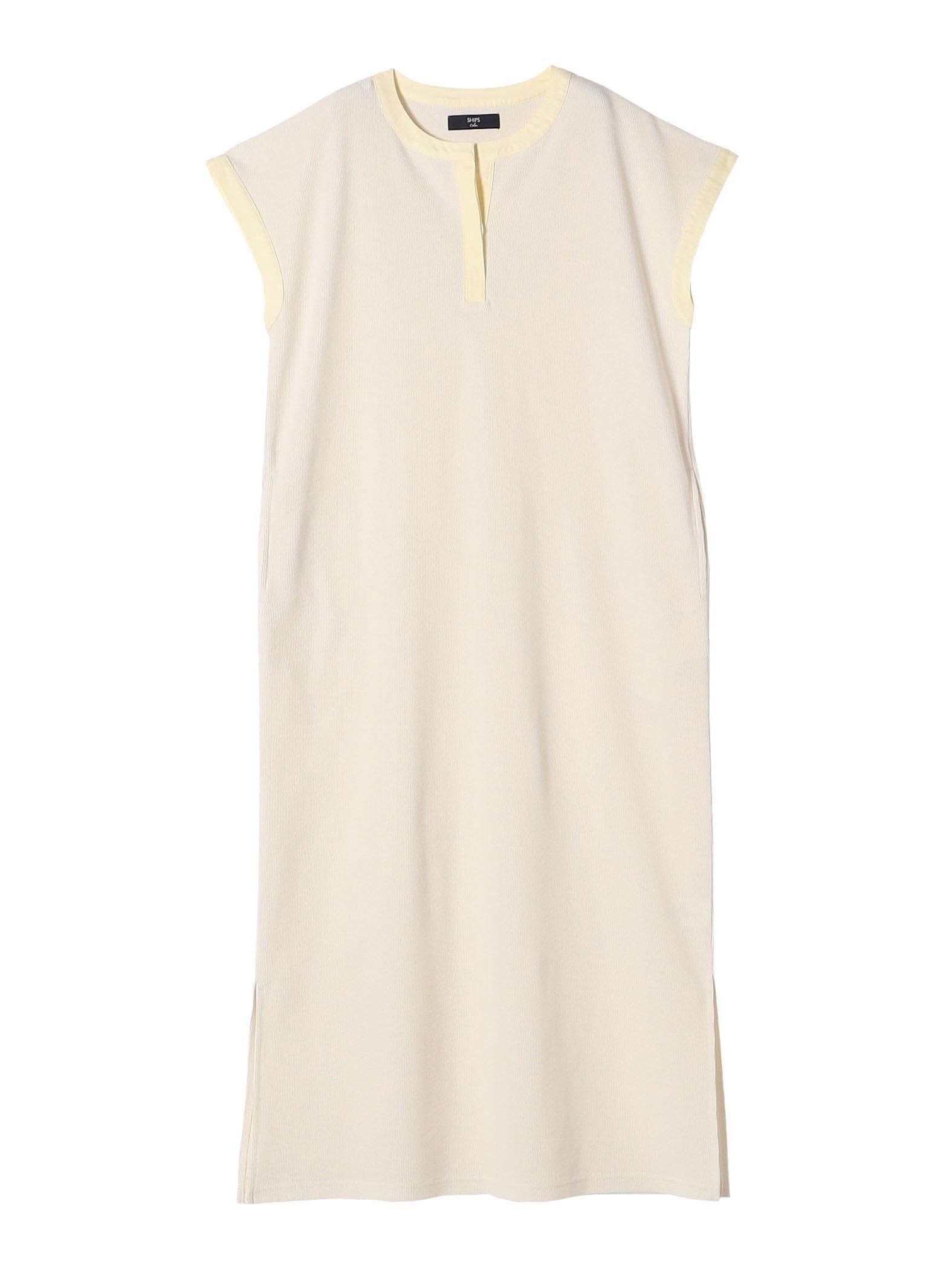 

Ships Colors Women s Mini Waffle French Sleeve Skipper Dress, Hand Washable, Off-White, 224520043