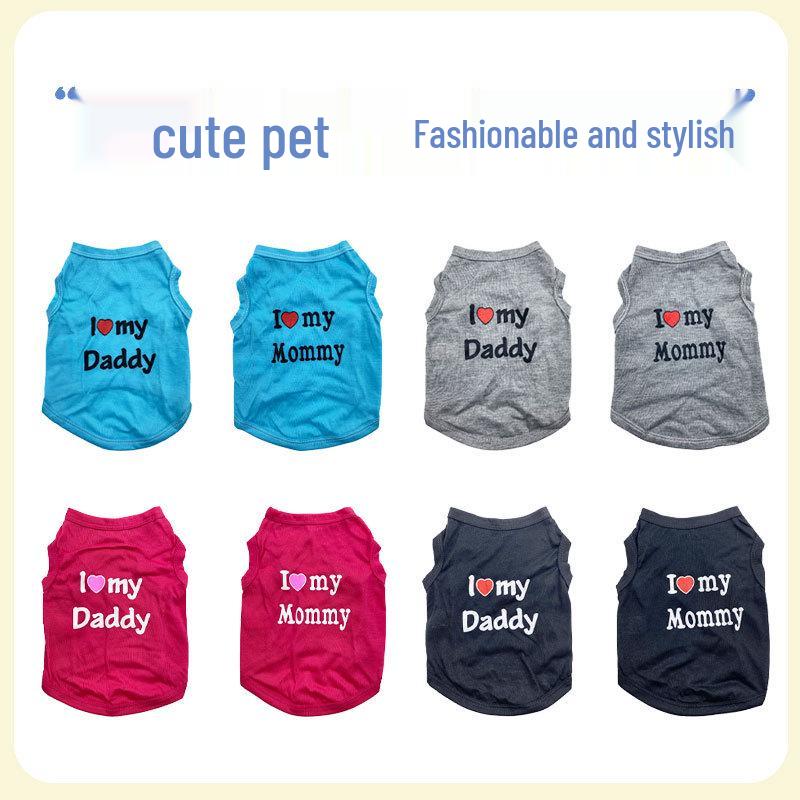 Summer Thin Dog T-Shirt: Teddy, Bichon Frise, Small & Medium Breeds, Couple Outfit
