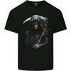 The Grim Reaper and Sythe Skull Design 1 Unisexs Light Cotton TShirt