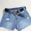 PU Leather Rhinestone Belt Zinc Zinc Alloy Jeans Waistband All-match Women Belt  Decorative