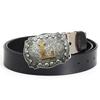 Men's Retro Two-Tone Leather Belt with Letter L - Stylish, Casual, Two-Layer Cowhide Waist Belt