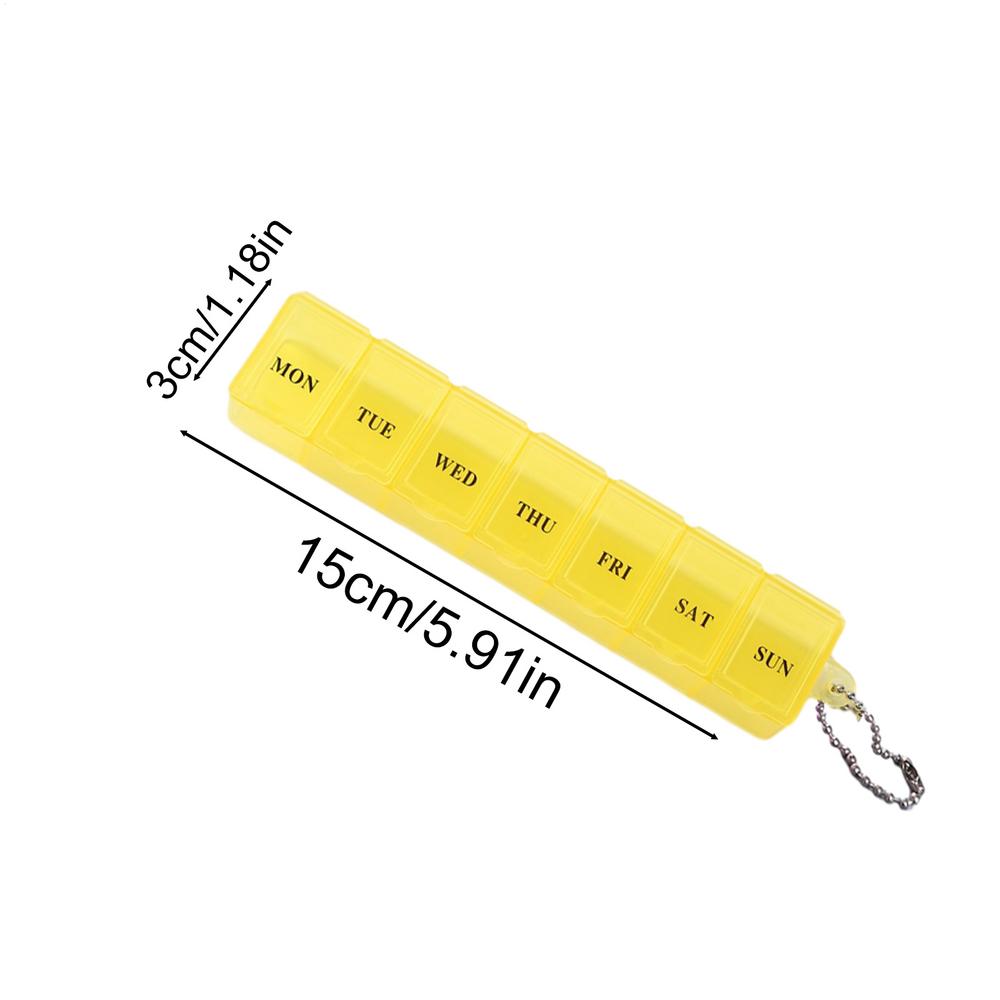 7 Days Pill Medicine Box Weekly Tablet Holder Storage Transparent Pill Case Organizer Container Clear Color Splitters Case