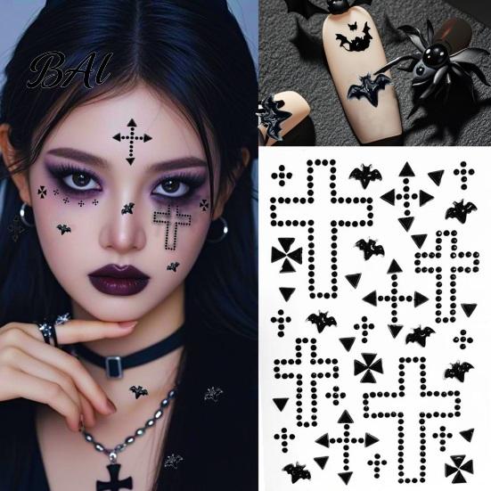 Halloween Face Rhinestone Stickers Scar Gem Stickers, Wound Body Art Glow In The Dark Party Gems Decals, Waterproof Self Adhesive Temporary Tattoo for