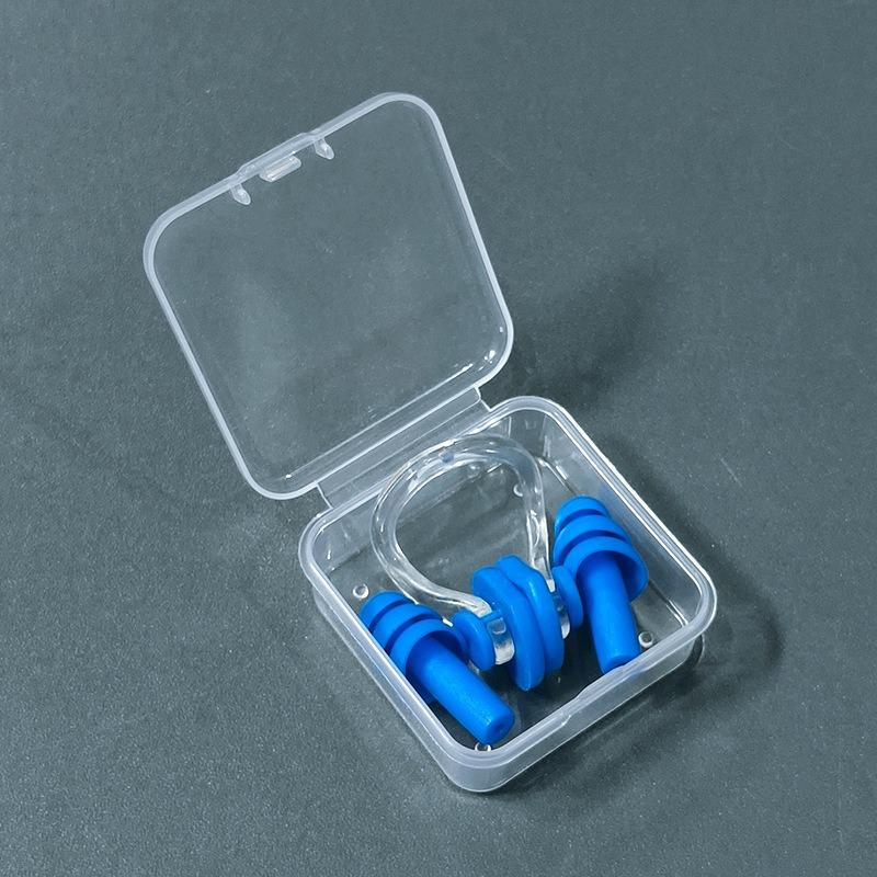 Nose Clip Earplug Set with Soft Silicone Three-layer Waterproof Swimming Equipment