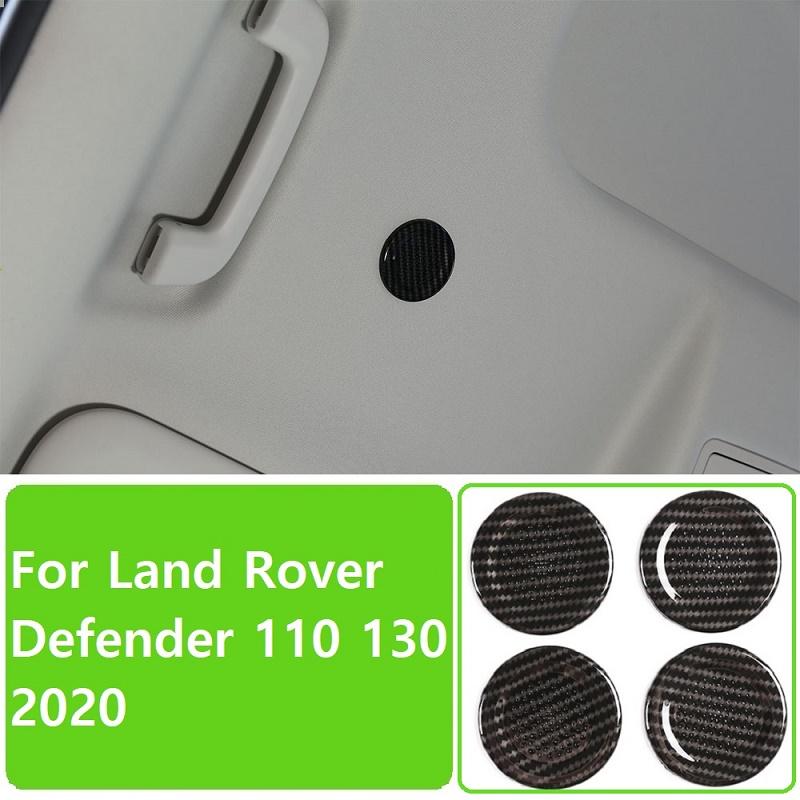 NEW!!! ABS Chrome Carbon Fiber For Land Rover Defender 110 130 - Car Roof Microphone Decoration Cover Accessories