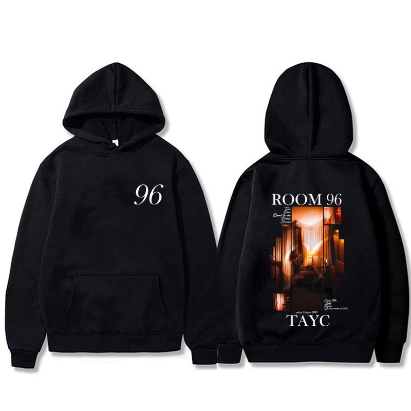 Rapper Tayc ROOM 96 Album Graphic Hoodie Men's Hip Hop Fashion Pop Music Sweatshirt Male Casual Vintage Fleece Cotton Hoodies
