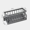 Space Saving Kitchen Sink Dish Rack Sponge Holder Water Drain Basket Countertop Storage Organizer for Cleaning Supplies