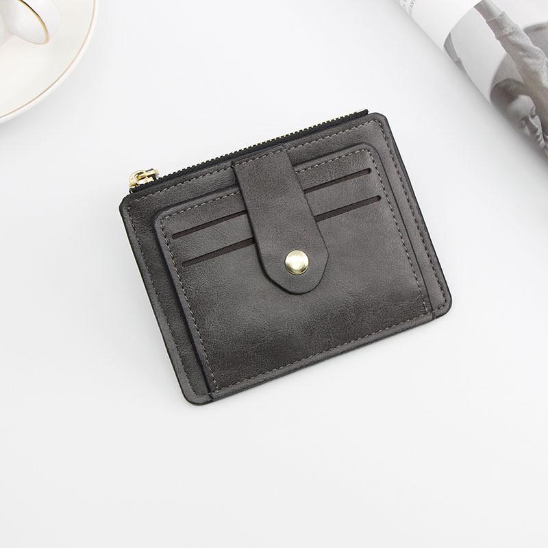 Vintage Small Men's Credit ID Card Holder Wallet Male Slim Leather Wallet with Coin Pocket Brand Purse for Men Women