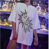 Harajuku Retro Fashion Style Punk Cartoon Sun Devil Letter Y2k Printed Women's Summer Girl Top Kawaii T-shirt
