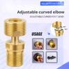 Adjustable Angle Adapter Valve 360° Rotatable Lengthened Shower Faucet Adapter For Gas Lines, Plumbing, or HVAC Systems