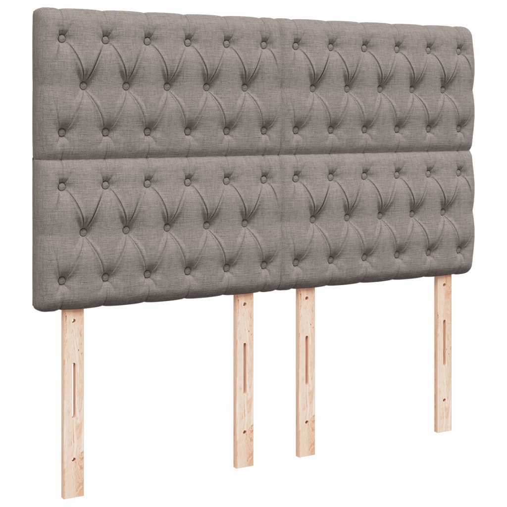 Vidaxl Letto Continentale Con Materasso, Taupe, Tessuto, 140X190 Cm