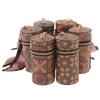 Vintage Style Cylinder Coin Purse with Zipper and Keychain for Efficient Storage