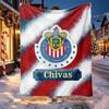 Club Deportivo Guadalajara Pattern Blanket for Home Decoration, Bed, Sofa, Car Travel, Camping, Suitable for All Seasons, Birthday Christmas Gift