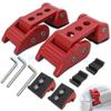 Car Accessories Aluminum Engine Hood Latch Catch Lock Kit For Jeep Wrangler JK JKU JL JLU Gladiator JT 2007-2023 Black/Red