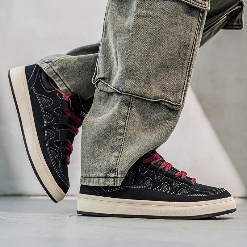 Autumn Men'S New Casual Flat-Sole Sneakers Retro Minimalist Versatile Casual Sports Shoes Non-Slip And Wear-Resistant