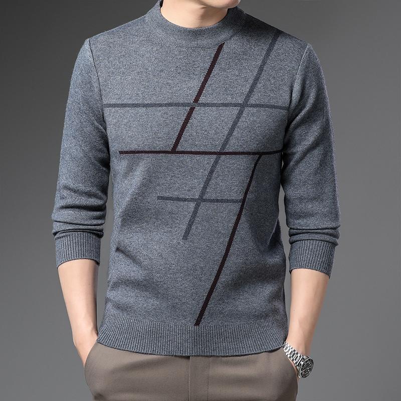 New Fashion O-Neck Knitted Loose Korean Sweaters Men's Clothing Autumn Winter Oversized Casual Pullovers Tops Sweater