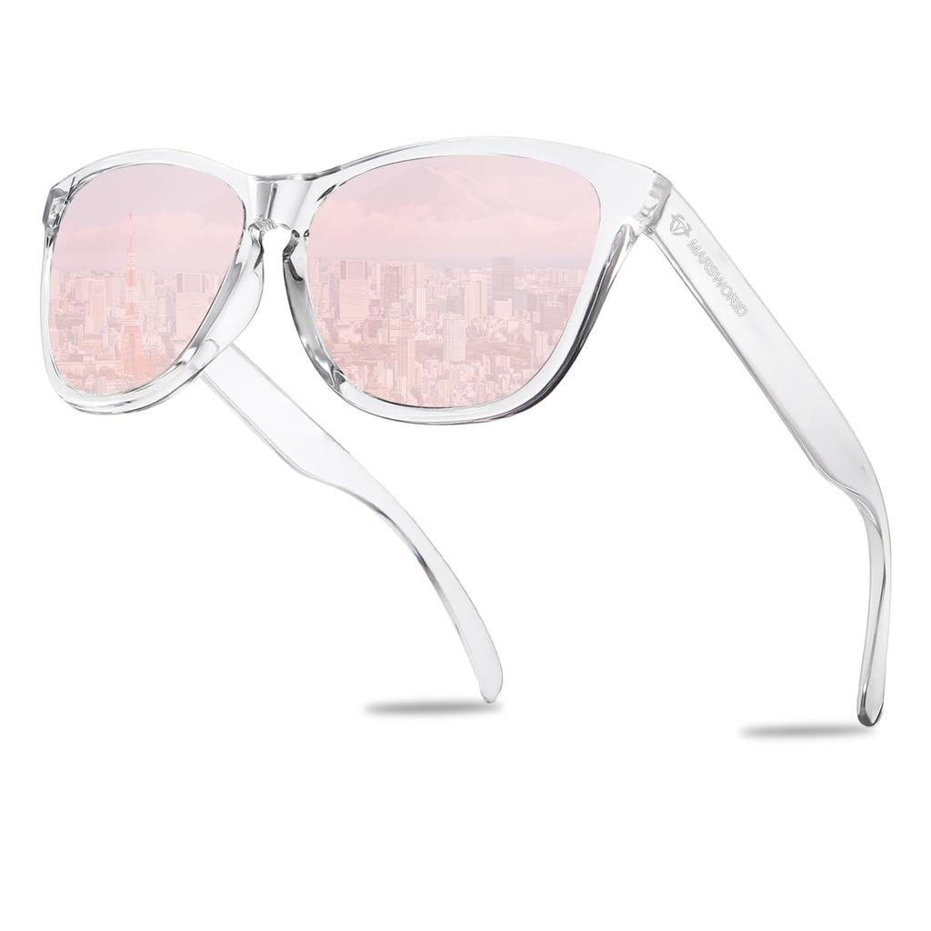 MARSWORID Driving UV400 Impact for and Hiking Men's Sunglasses, Polarized, Ultra-Lightweight, Protection, Resistant, Unisex, Driving, Sports, Running,