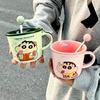 Crayon Xiaoxin peripheral cup, high-value ceramic mug, couple coffee cup, birthday gift for boys and girls