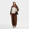 Fila Original Fashion Classic Simple Solid Color Versatile Waterproof Loose Woven Casual Pants Women Pants Mulan-Brown F11W549801FBN