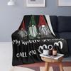 Merry Christmas Gnomes Hats Graphic  Blankets Soft Warm Flannel Throw Blanket Cover for Bed Living Room Picnic Travel Home Sofa