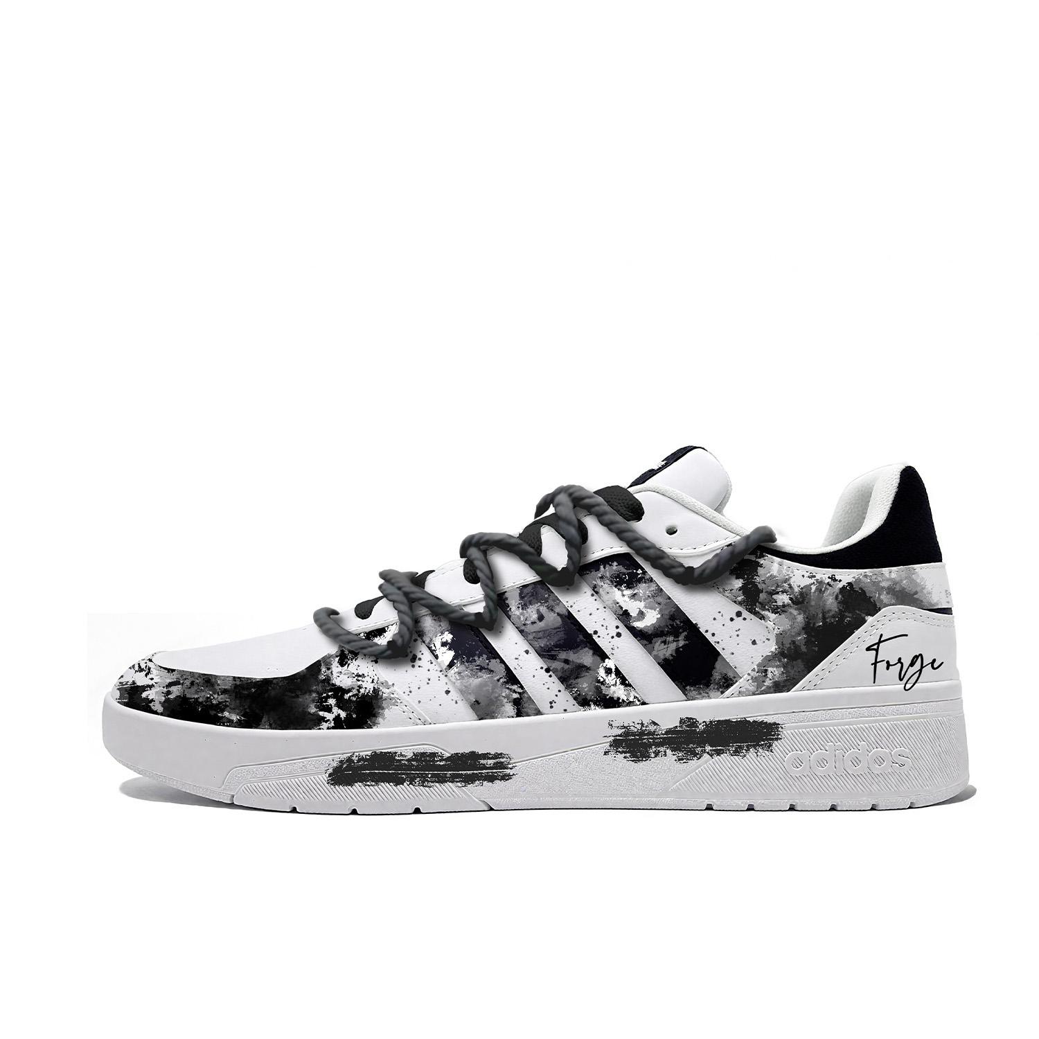 

Adidas Neo Courtbeat Dark Storm Slip Resistant Abrasion Resistant Low top Skateboard Shoes Unisex Black White JS3010(Team1143-) 39⅓